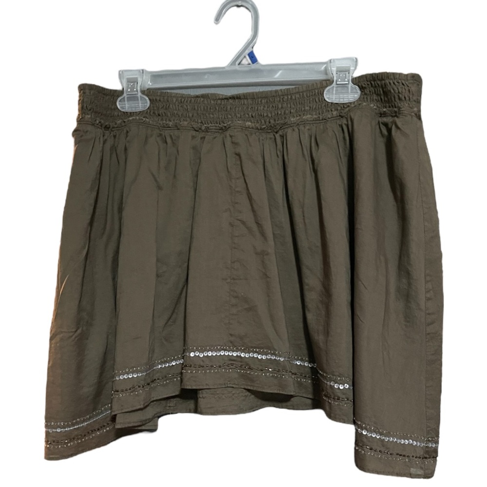 American Eagle Outfitters brown, with beaded accents skirt, size XL